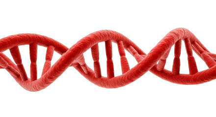 Red DNA strand against digital chaos
