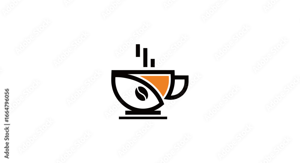 Poster download this stylish transparent coffee cup logo design perfect for cafe branding websites and app 