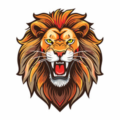 Majestic Lion Head Illustration