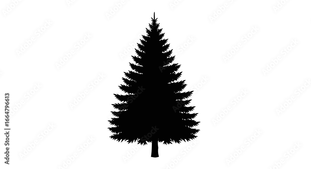 Poster highresolution transparent background evergreen silhouette isolated pine tree image perfect for desi