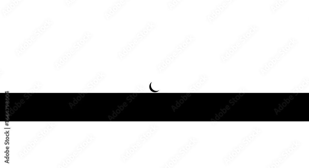 Poster crescent moon over black bar highresolution image with transparent background perfect for design pro