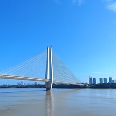 Fototapeta premium Spectacular Seri Wawasan Bridge design highlighting Malaysia’s architectural pride image