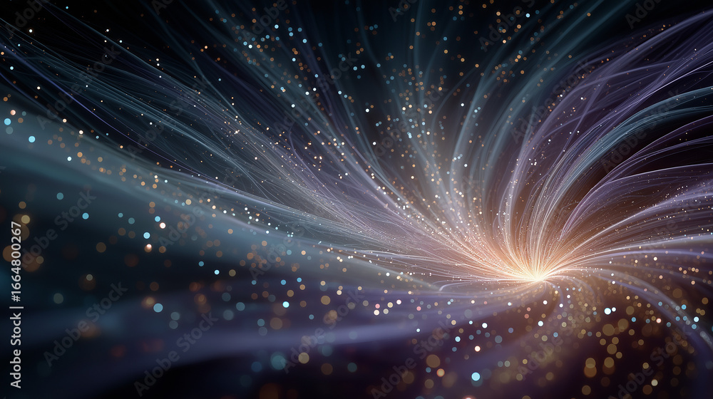 Aufkleber cosmic burst: a captivating abstract image depicts a vibrant burst of light, energy, and cosmic part