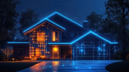 Smart home energy node visualized adjusting appliance usage and heating dynamically based on occupancy, AI learning, and solar forecast