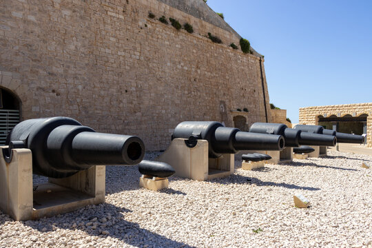Canons in the Fort St Elmo in Valletta