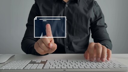 Online CV technology for simplifying human resources system management.Concept of employment, management HR, technology, business leadership consulting customer for development.	