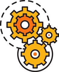 gears and mechanism icon
