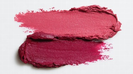 Creamy pink lipstick swatches on white for Valentine's beauty tutorial element.