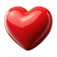 Shiny red heart symbol love romance