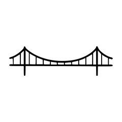 minimalist bridge silhouette illustration