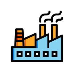 Obraz premium factory icon vector, factory icon vector illustration, industrial factory icon, 