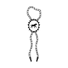 vintage horse bolo tie folk art