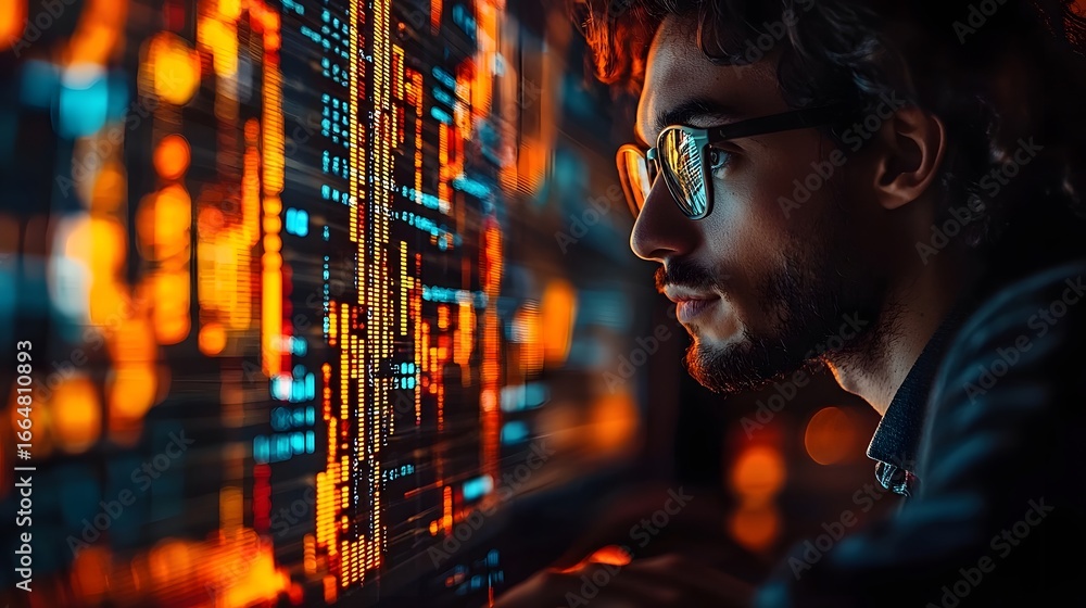Aufkleber financial fraud expert using advanced analytics to detect unusual spending patterns