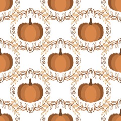 Halloween Ikat Pattern, Spooky Geometric Textile Design, Digital Seamless Background for Fabric, Scrapbook, Party Decor