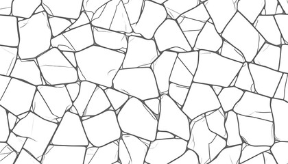 Abstract grayscale pattern of irregularly shaped stones fitted together
