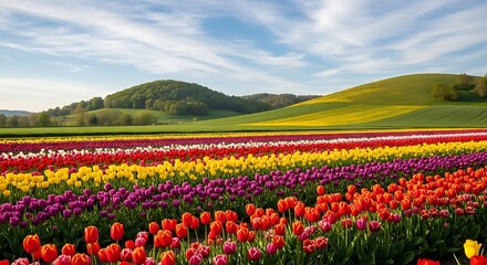 Rainbow Tulip Fields