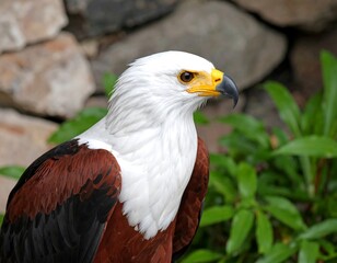 Obraz premium Close-up of a white-headed eagle