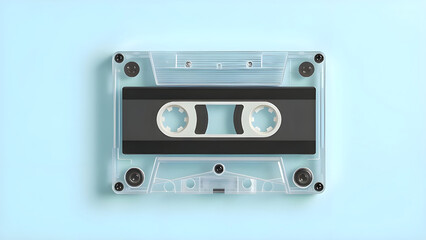Fototapeta premium Vintage Audio Cassette with Clear Plastic Case