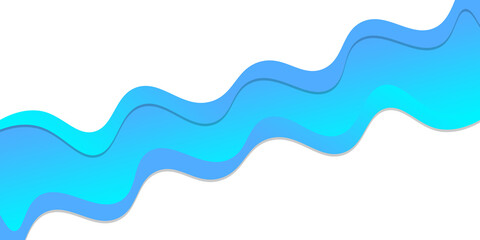Illustration of a curved wave pattern in blue gradient