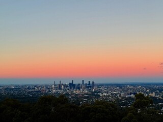 Fototapeta premium sunset over the city