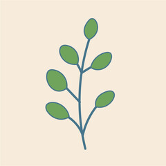 Cartoon Potted Flower Plant Illustration. Kid Friendly Picture Card Design