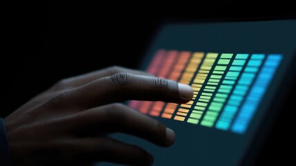 Analyzing dna barcode with hands using crispr technology for genetic research and biotechnology advancements