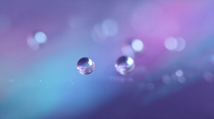 Macro view of droplets forming in a crispr reaction well for genetic research and biotechnology applications