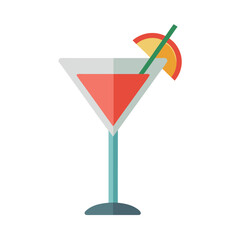 Cocktail Vector Illustration Cartoon, Clipart and Line Art Design.eps