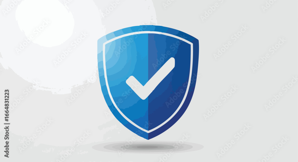 Aufkleber digital security verification and protection shield design representing trust and safe data, vector 
