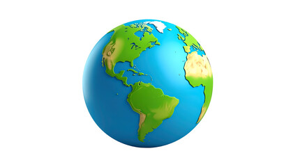 Fototapeta premium A vibrant, stylized globe showcases the diverse continents and oceans, representing the interconnectedness of our planet and its geographical features.