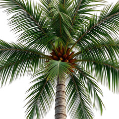 Obraz premium Palm Tree Majesty A Tropical Island Icon Against a Pristine Backdrop