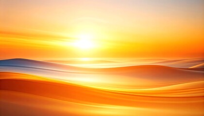 Fototapeta premium Golden Sunset Desert Landscape.