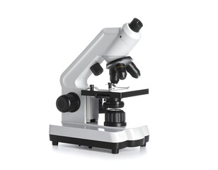 Fototapeta premium White microscope on white background