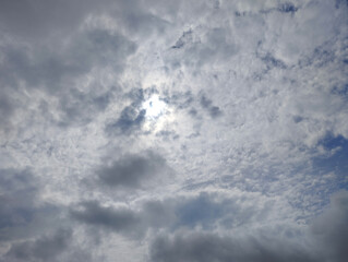 Sun Breaking Through Overcast Clouds