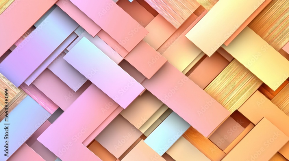 Poster colorful abstract geometric pattern with rectangles and lines
