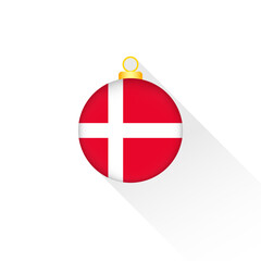 Denmark National Flag Christmas Decoration.
