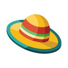 Summer Hat Vector Illustration Cartoon, Clipart and Line Art Design 1.eps