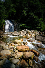 Hiking to the Kuenser Waterfall near Dorf Tirol - Meran South- Tyrol