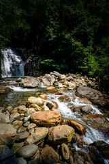 Hiking to the Kuenser Waterfall near Dorf Tirol - Meran South- Tyrol