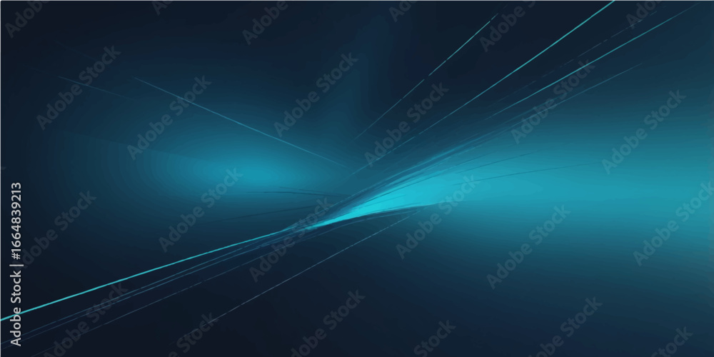 Aufkleber abstract blue background with flowing lines and digital design elements