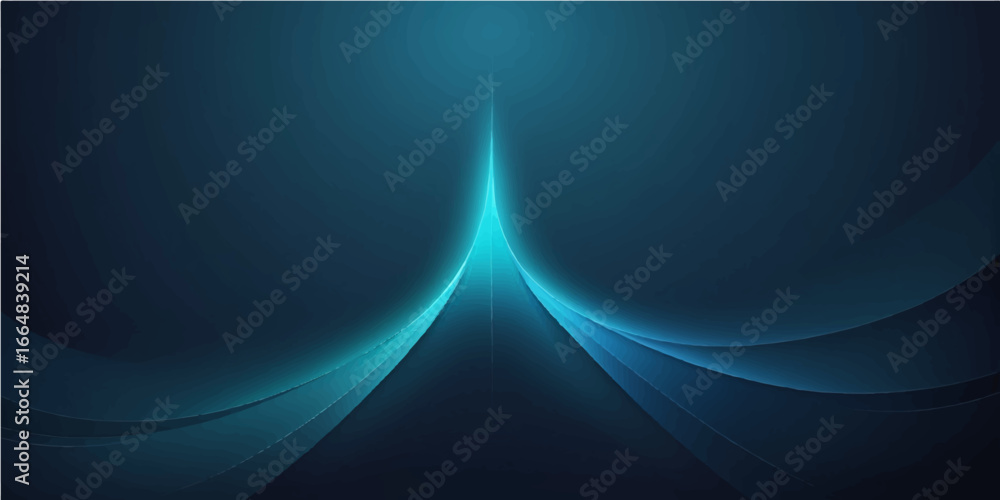 Aufkleber abstract blue background with flowing lines and futuristic design elements