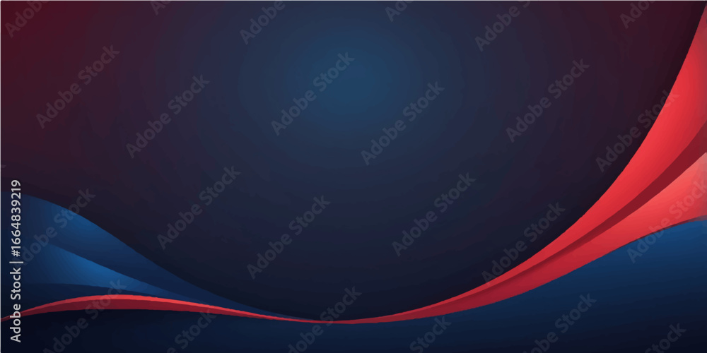 Aufkleber abstract blue and red background with flowing red lines and glowing design