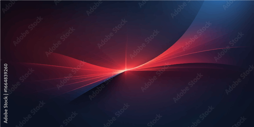 Poster abstract red vector background with flowing lines and artistic design