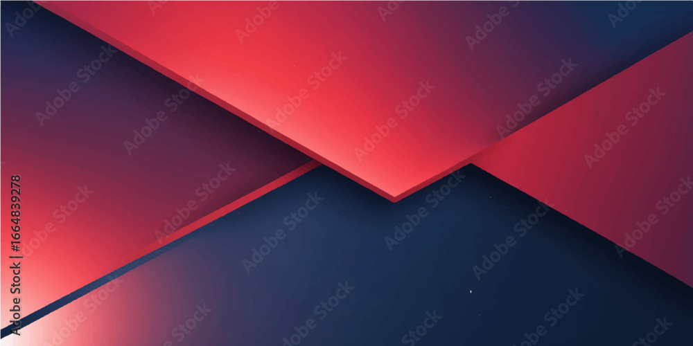 Poster abstract red background with ribbon and space for text design elements