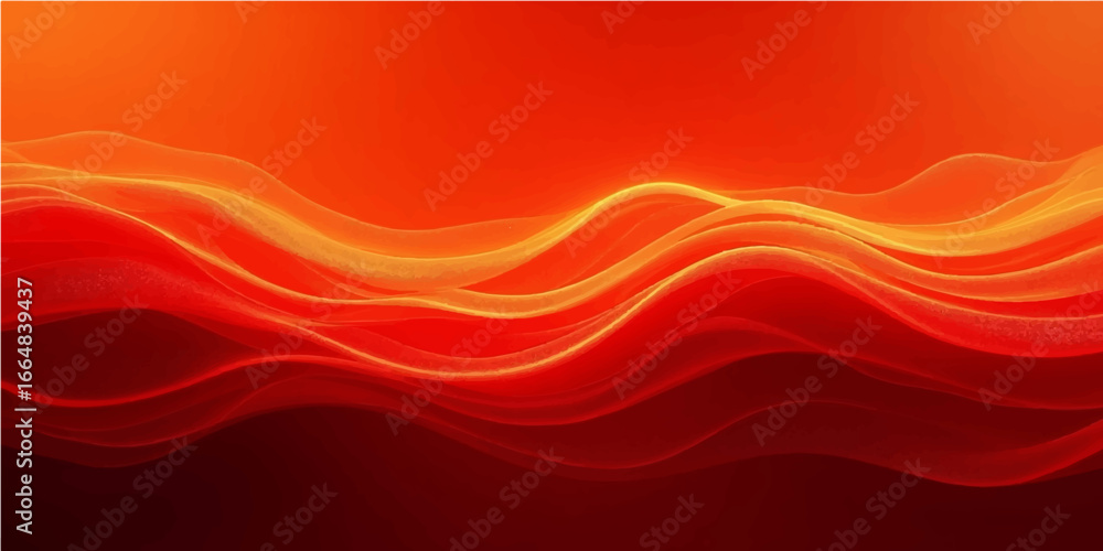 Poster abstract red background with flowing waves and smooth texture design