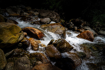 Hiking to the Kuenser Waterfall near Dorf Tirol - Meran South- Tyrol