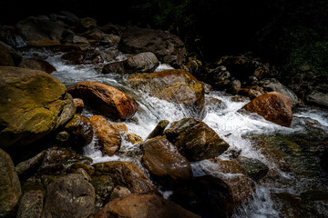 Hiking to the Kuenser Waterfall near Dorf Tirol - Meran South- Tyrol