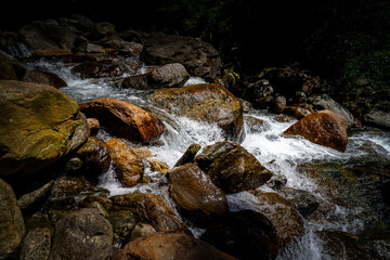 Hiking to the Kuenser Waterfall near Dorf Tirol - Meran South- Tyrol