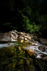 Hiking to the Kuenser Waterfall near Dorf Tirol - Meran South- Tyrol