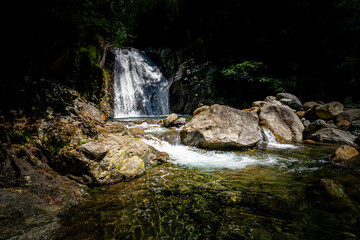 Hiking to the Kuenser Waterfall near Dorf Tirol - Meran South- Tyrol